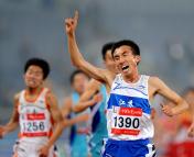 十一运会田径男子5000米 林向前夺冠