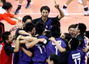 十一运会男排决赛 上海3比0胜解放军夺冠