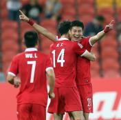 2015亚洲杯B组首轮 中国队1比0胜沙特队