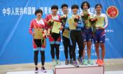 首届青运会自行车场地资格赛女团体竞速赛