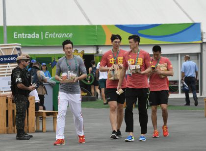中国运动员在里约奥运村