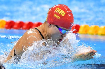 里约奥运会女子100米蛙泳决赛  中国选手史婧琳第四