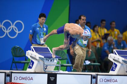 里约奥运会男子200米蝶泳预赛 李朱濠与菲尔普斯晋级半决赛