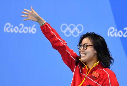 里约奥运会女子100米仰泳决赛  中国选手傅园慧获得铜牌