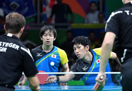 里约奥运会乒乓球男团半决赛  日本3比1胜德国晋级决赛