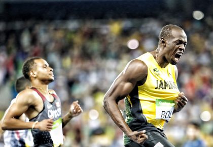 里约奥运田径男子200米决赛 博尔特夺冠