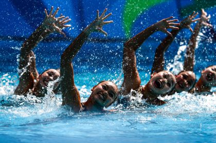 里约奥运会花样游泳集体技术自选比赛   中国队排名第二
