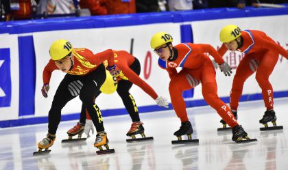 札幌亚冬会短道速滑男子5000米接力预赛 中国队小组第一晋级