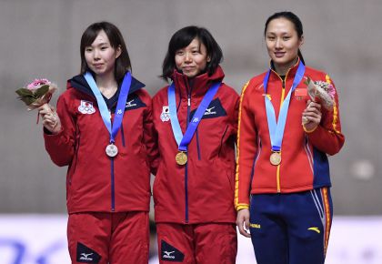 札幌亚冬会速度滑冰女子1500米 张虹再夺铜牌