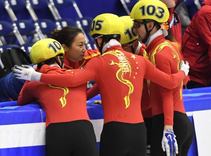 札幌亚冬会短道速滑男子5000米接力 中国问鼎