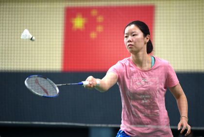 中国体育图片专题——羽球名将李雪芮进入康复期 重返赛场指日可待