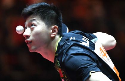 2017年世乒赛男单第二轮 马龙4比2胜对手进32强