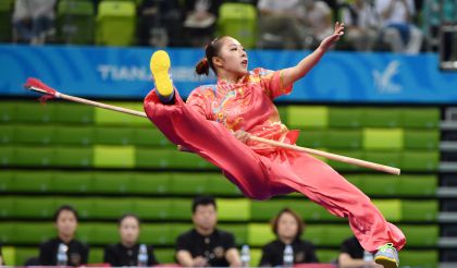 第十三届全运会武术女子长拳剑术枪术全能比赛  河北选手获得冠军