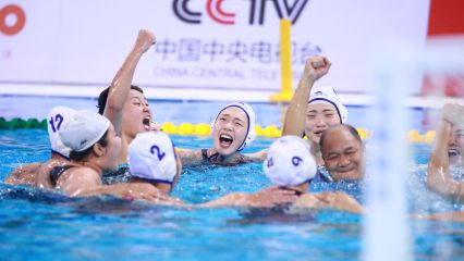 第十三届全运会女子水球决赛  天津队获得冠军