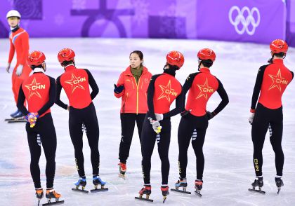 第23届平昌冬奥会开幕在即 中国短道速滑队江陵备战训练