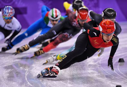 韩天宇晋级平昌冬奥会短道速滑男子1500米半决赛