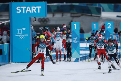平昌冬奥会冬季两项女子10公里追逐赛  德国选手获得金牌