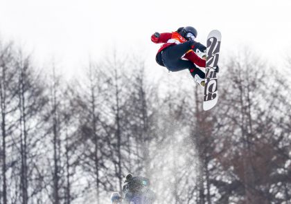 平昌冬奥会单板滑雪女子U型场地预赛 刘佳宇蔡雪桐晋级决赛