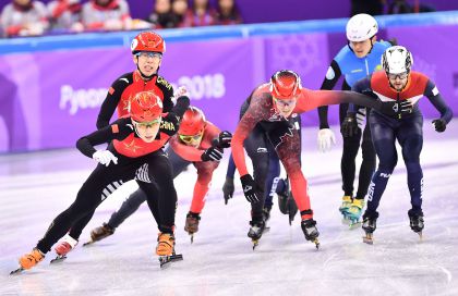 平昌冬奥会短道速滑男子5000米接力赛  中国队晋级