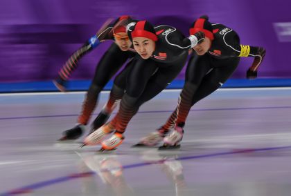 中国队无缘平昌冬奥会速滑女团追逐赛四强