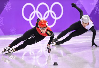 武大靖晋级平昌冬奥会短道速滑男子500米半决赛