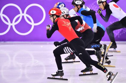 武大靖晋级平昌冬奥会短道速滑男子500米半决赛