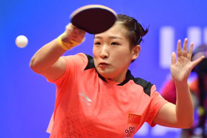 第54届世乒赛团体赛女团 A组第三轮中国队3比0胜俄罗斯队