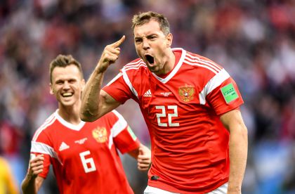 FIFA俄罗斯世界杯揭幕战 俄罗斯队以5比0狂胜沙特队