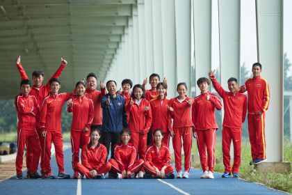 中国田径队中长跑项目运动员备战雅加达亚运会