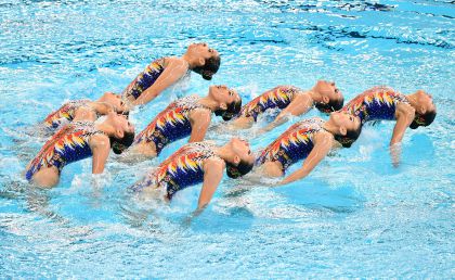 雅加达亚运会花样游泳集体项目比赛