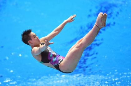 国际泳联光州世锦赛女子一米板 陈艺文昌雅妮位列预赛前两名