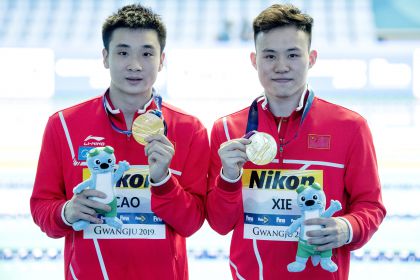 2019国际泳联世锦赛跳水赛 曹缘/谢思埸夺男双3米板冠军