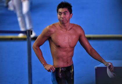 第十八届游泳世锦赛男子50蛙泳决赛  闫子贝排名第六