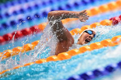 第十八届游泳世锦赛女子4x200米自由泳接力预赛 中国队预赛第四晋级决赛