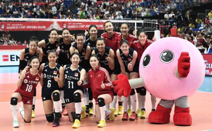2019女排世界杯A组第三轮 中国队3比0轻取俄罗斯队