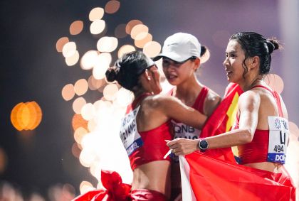 多哈田径世锦赛第三日 中国队包揽女子20公里竞走前三名