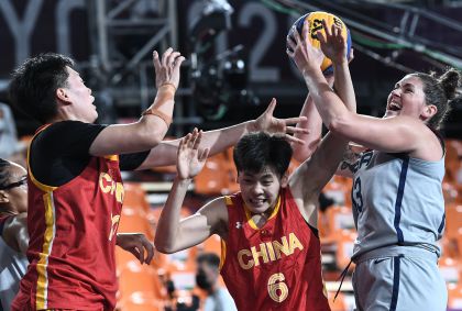 奥运会女子三人篮球赛中国队惜败美国队
