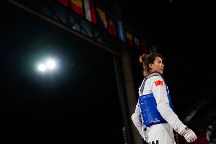 东京奥运会跆拳道女子67公斤以上级四分之一决赛 郑姝音不敌法国选手劳林