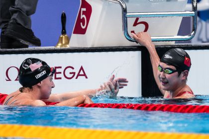 东京奥运会游泳女子1500米自由泳决赛  王简嘉禾名列第四