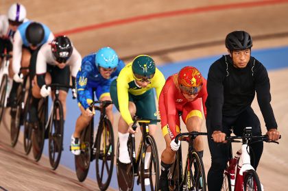 东京奥运会场地自行车女子凯林赛1/4决赛 钟天使成功晋级半决赛