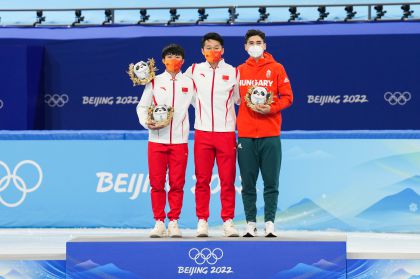 中国包揽北京冬奥会短道速滑男子1000米金银牌