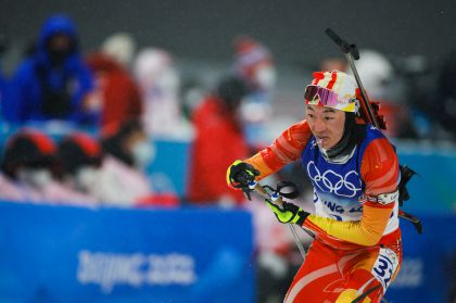 中国两名选手出战冬奥会冬季两项男子12.5公里追逐赛