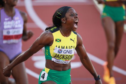田径世锦赛女子200米决赛 杰克逊夺冠