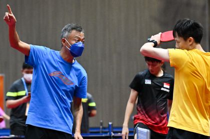 世乒赛团体赛在即 中国选手赛前训练