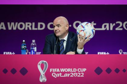 2022年卡塔尔世界杯即将开幕 国际足联主席因凡蒂诺出席发布会