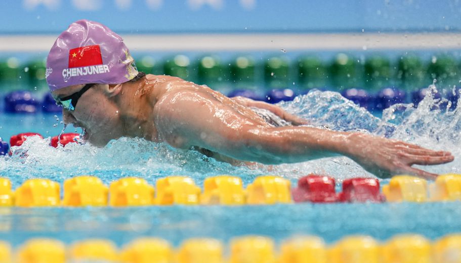 杭州亚运会游泳男子200米蝶泳决赛 陈俊儿夺得铜牌