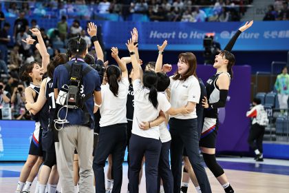 杭州亚运会女子篮球铜牌赛 韩国夺得铜牌