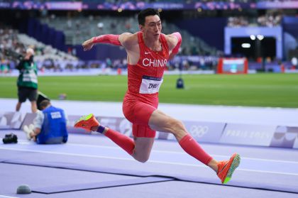 巴黎奥运会男子三级跳远资格赛 朱亚明晋级决赛