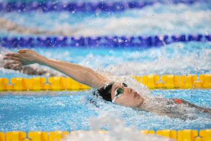 世界游泳锦标赛游泳女子200米仰泳决赛 彭旭玮/柳雅欣无缘奖牌