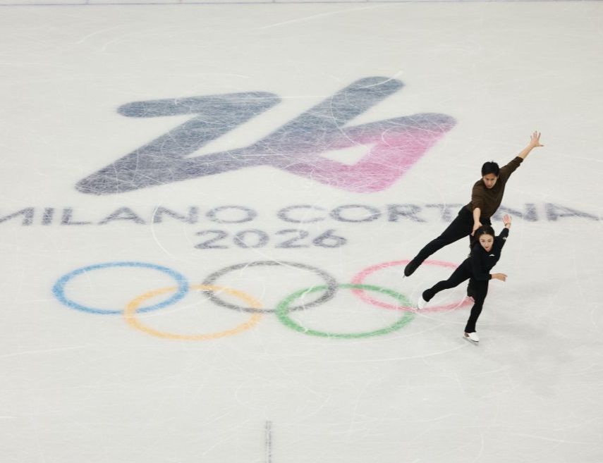 中国花样滑冰选手在米兰训练备战